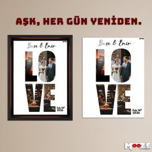 LOVE Çift Fotoğraf Tablosu