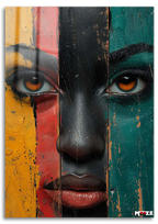 Ahşap Doku: Renkli Portre