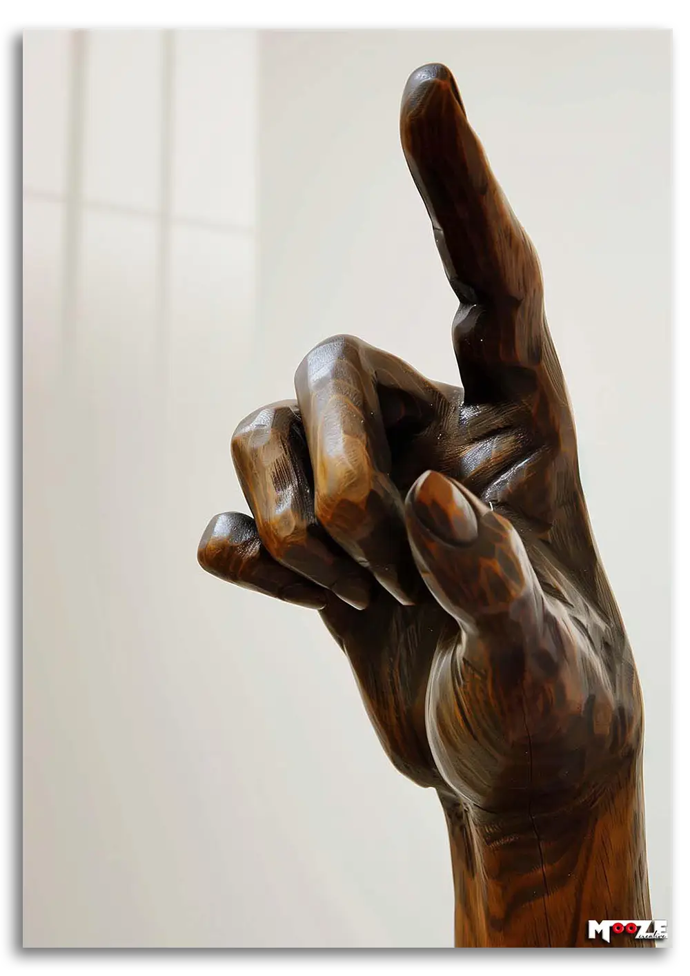 Ahşap İşaret: El Heykeli Magnet