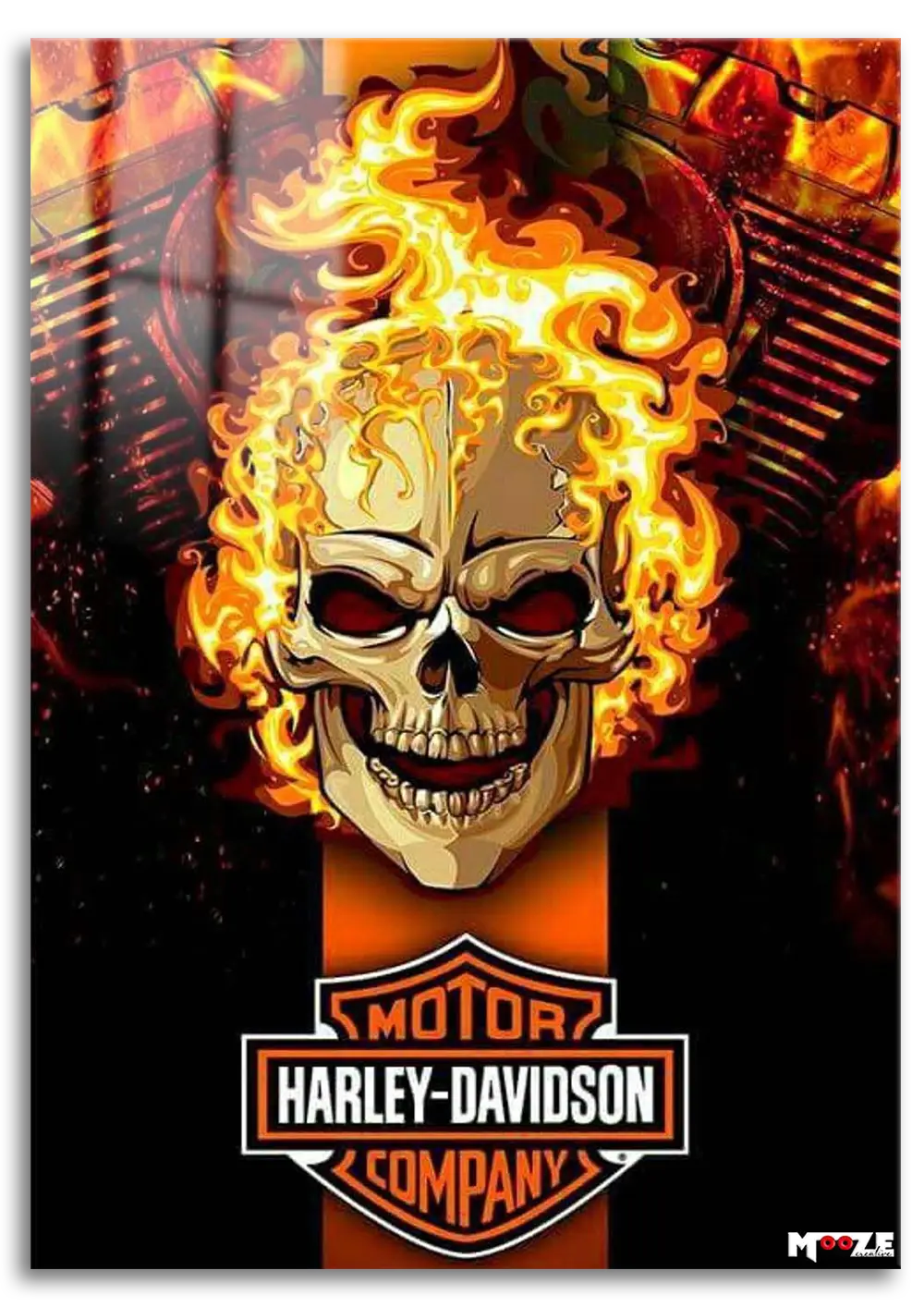 Alevli Sürüş: Harley ve Kafatası Magnet