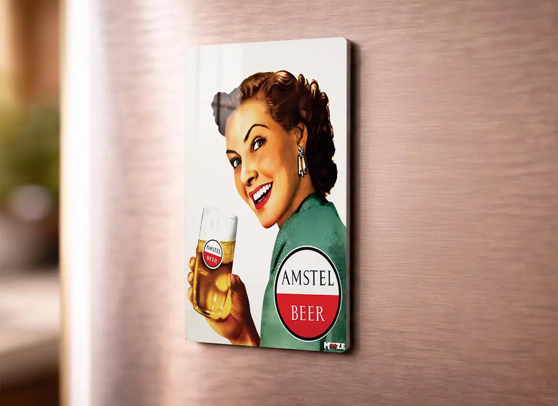 Amstel Güzeli: Retro Reklam Magnet