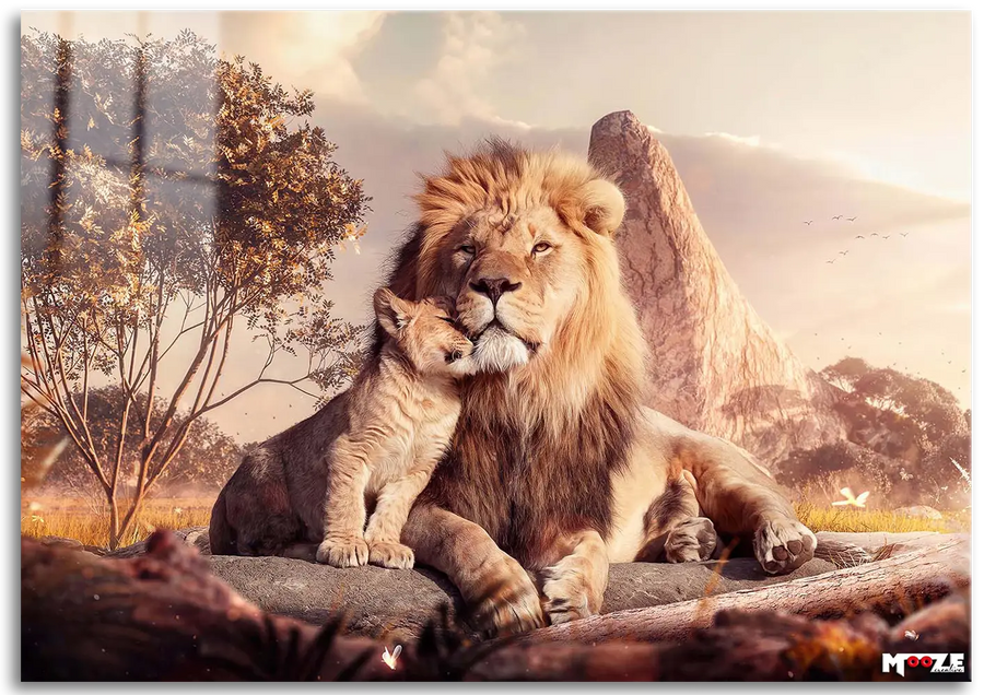 Baba Şefkati: Aslan ve Yavrusu