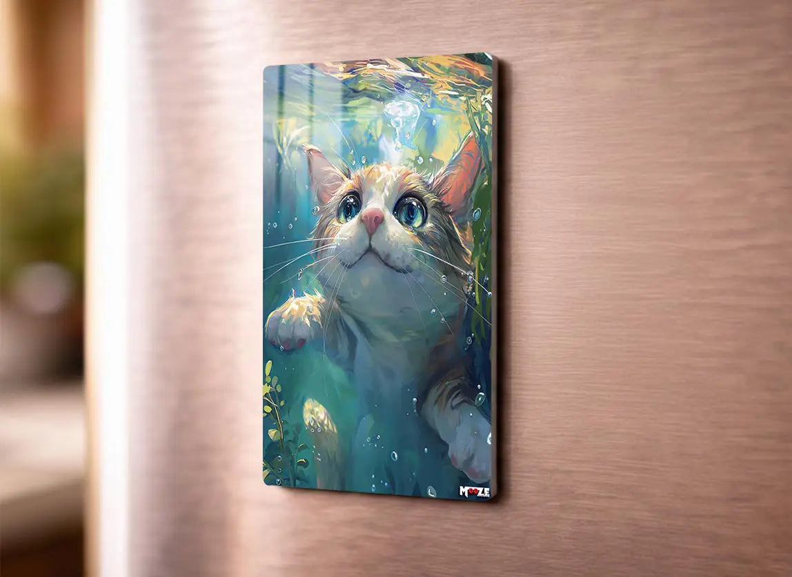 Baloncuklar: Yüzen Kedi Magnet