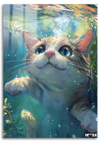 Baloncuklar: Yüzen Kedi Magnet