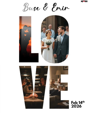 LOVE Çift Fotoğraf Tablosu