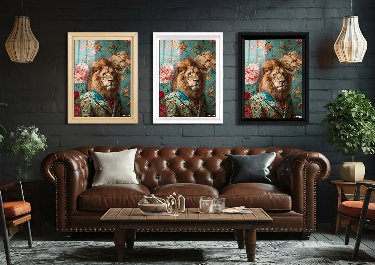 Çiçekli Aslan: Duvar Kağıdı