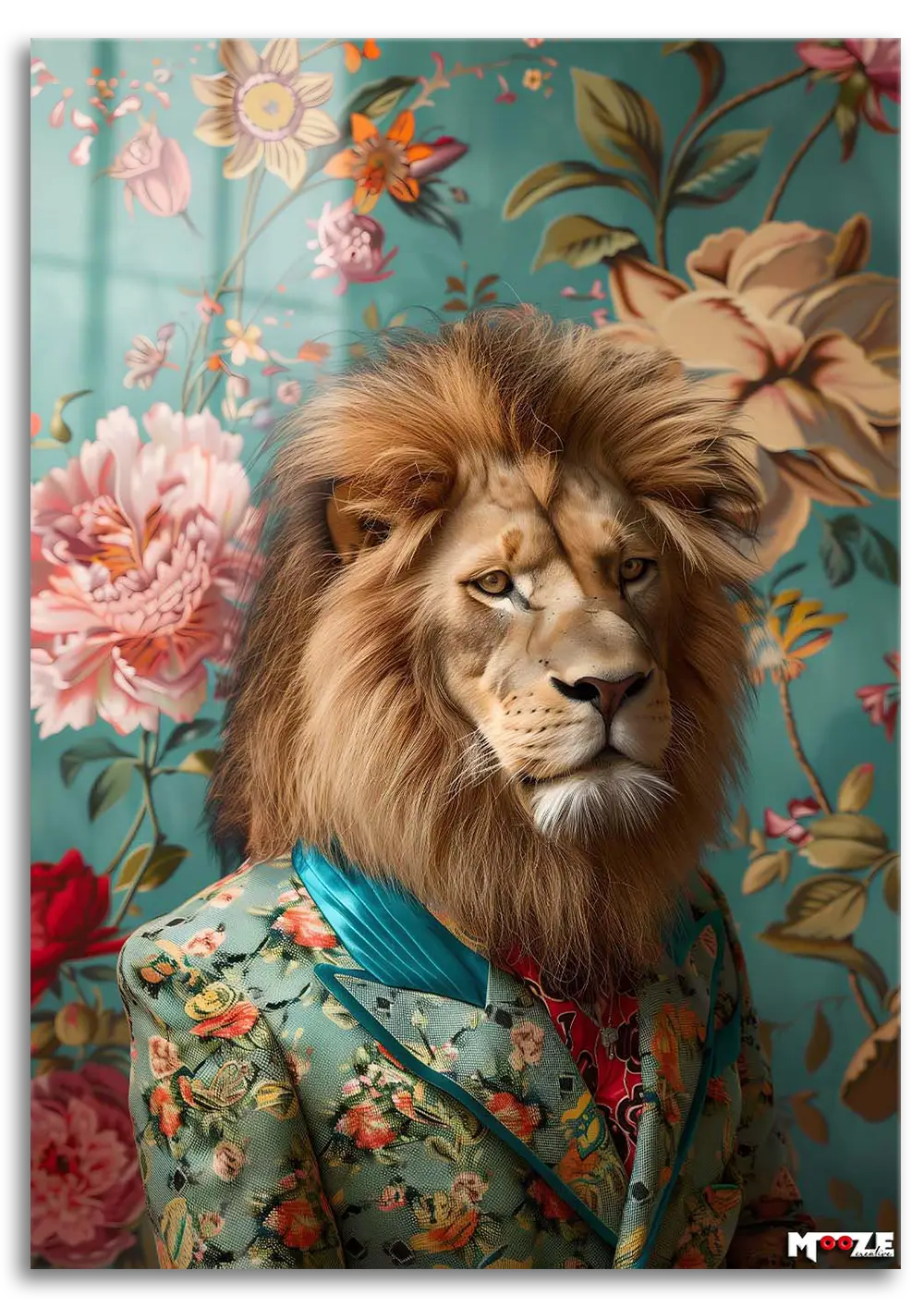 Çiçekli Aslan: Duvar Kağıdı