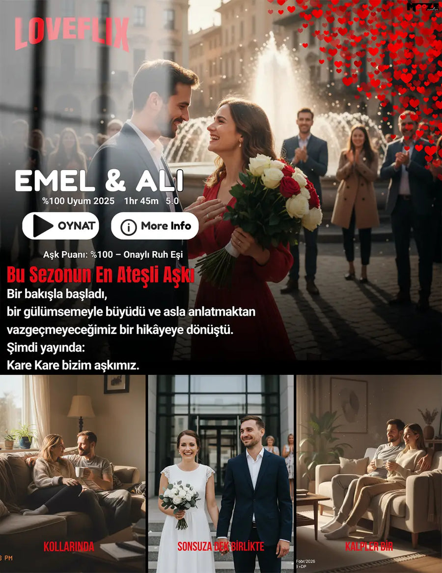 Loveflix Çift Posteri Tablo