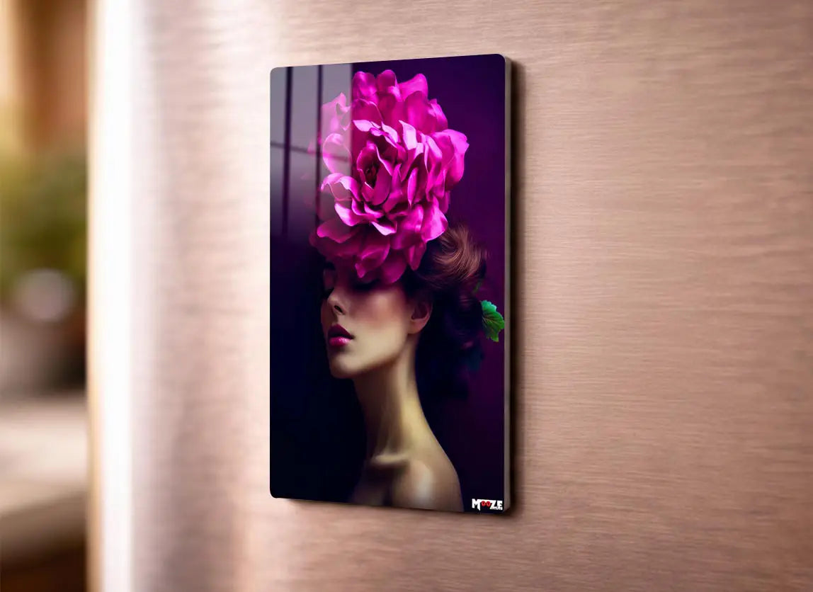 Fuşya Profil: Çiçek Yüz Magnet