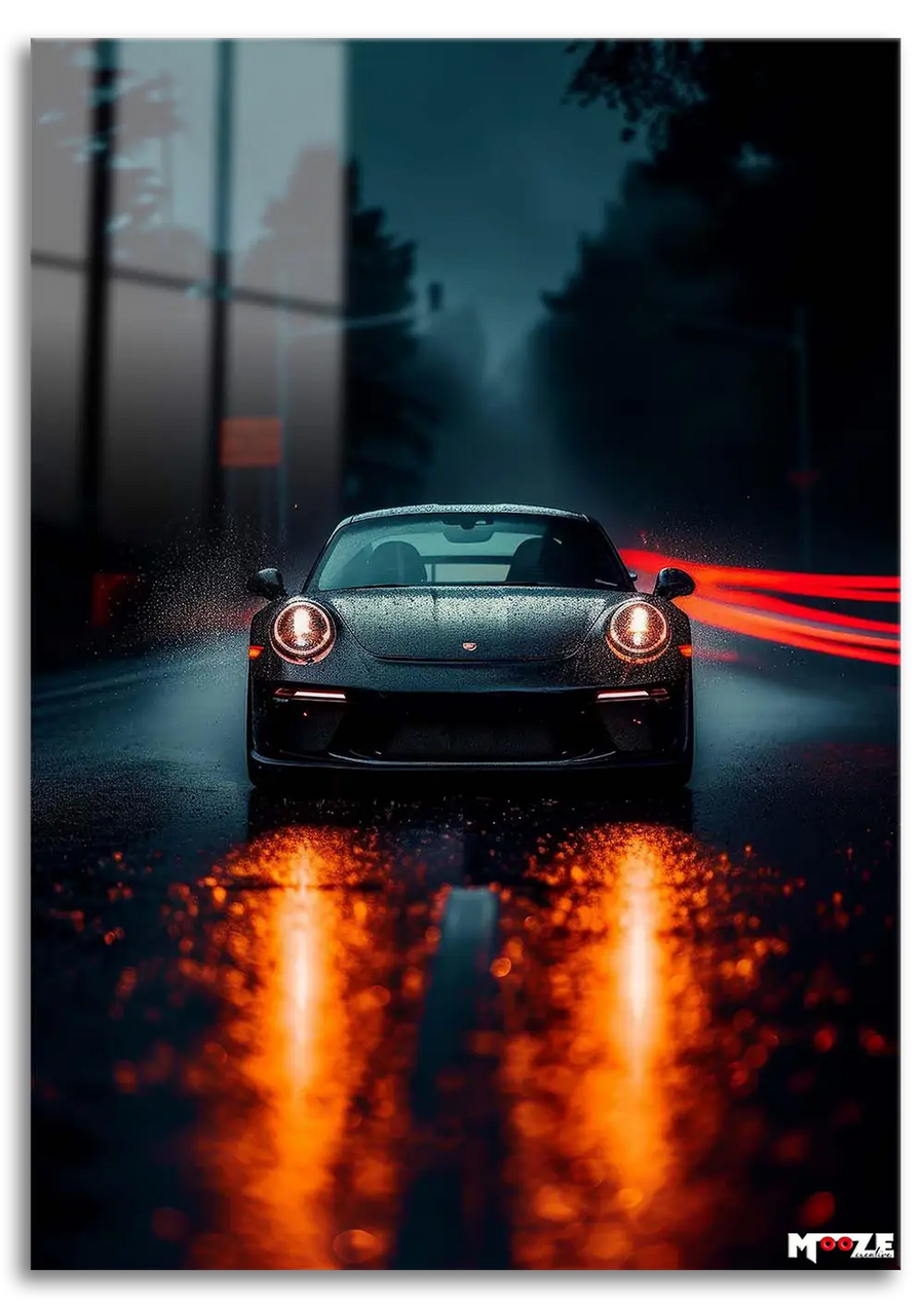 Gece Sürüşü: Islak Porsche