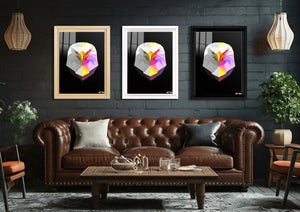 Geometrik Kartal: Neon Stil