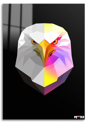Geometrik Kartal: Neon Stil