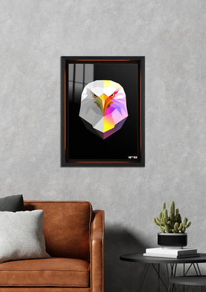 Geometrik Kartal: Neon Stil