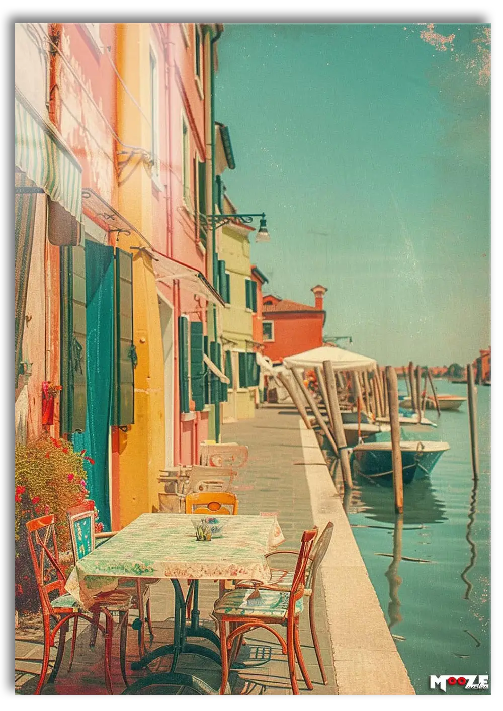 İtalya Esintisi: Burano Sokakları Magnet