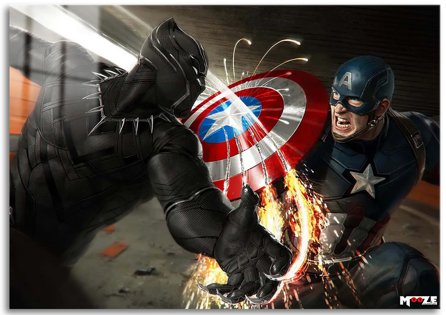 Kahramanlar Çarpışıyor: Panter vs Cap