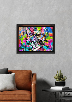 Kaotik Kedi: Gözlüklü Pop Art