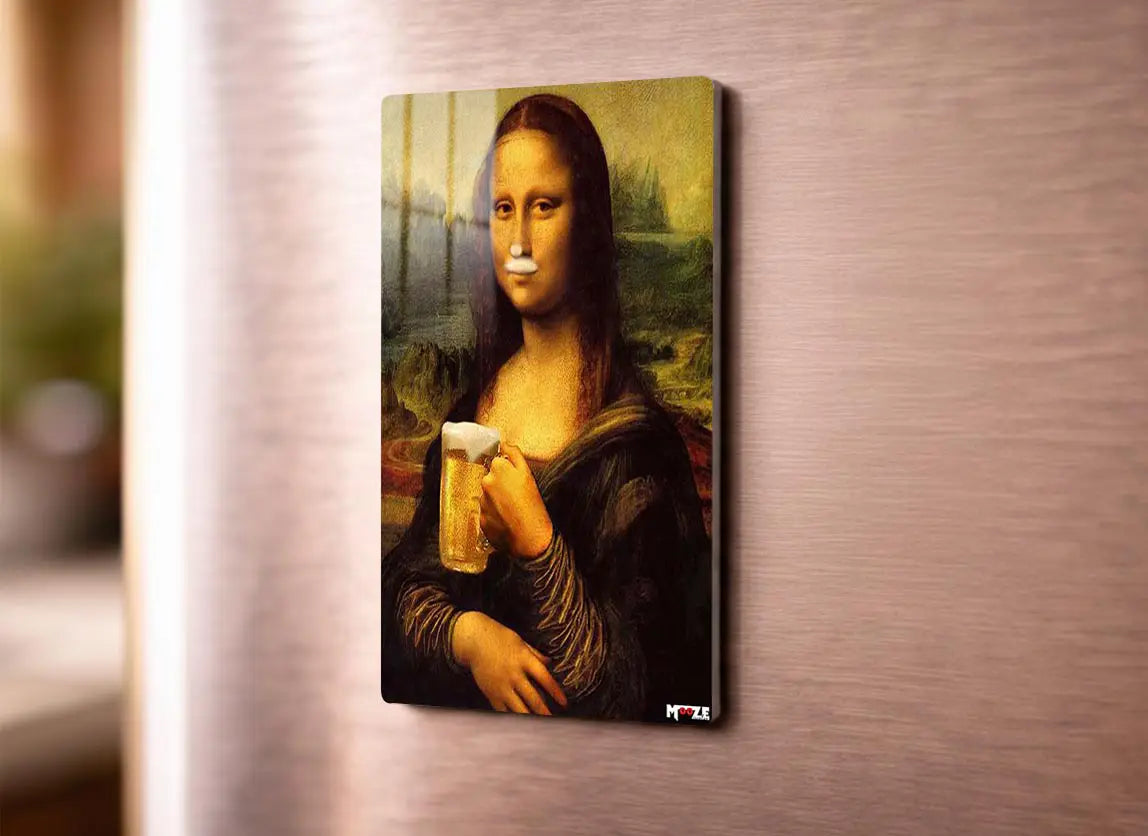 Köpüklü Mona Lisa: Bira Parodisi Magnet