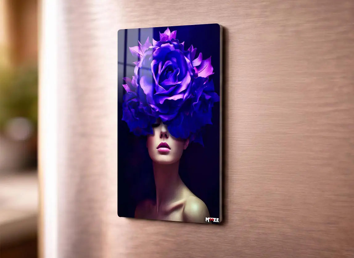 Lavanta Rüyası: Çiçekli Kadın Magnet