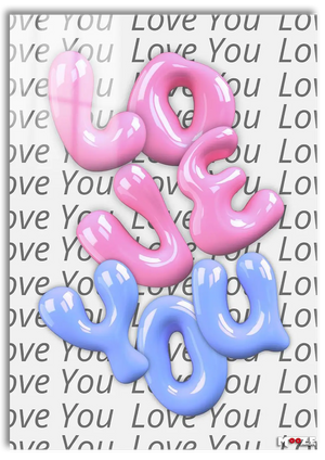 Love You: Pastel Tipografi