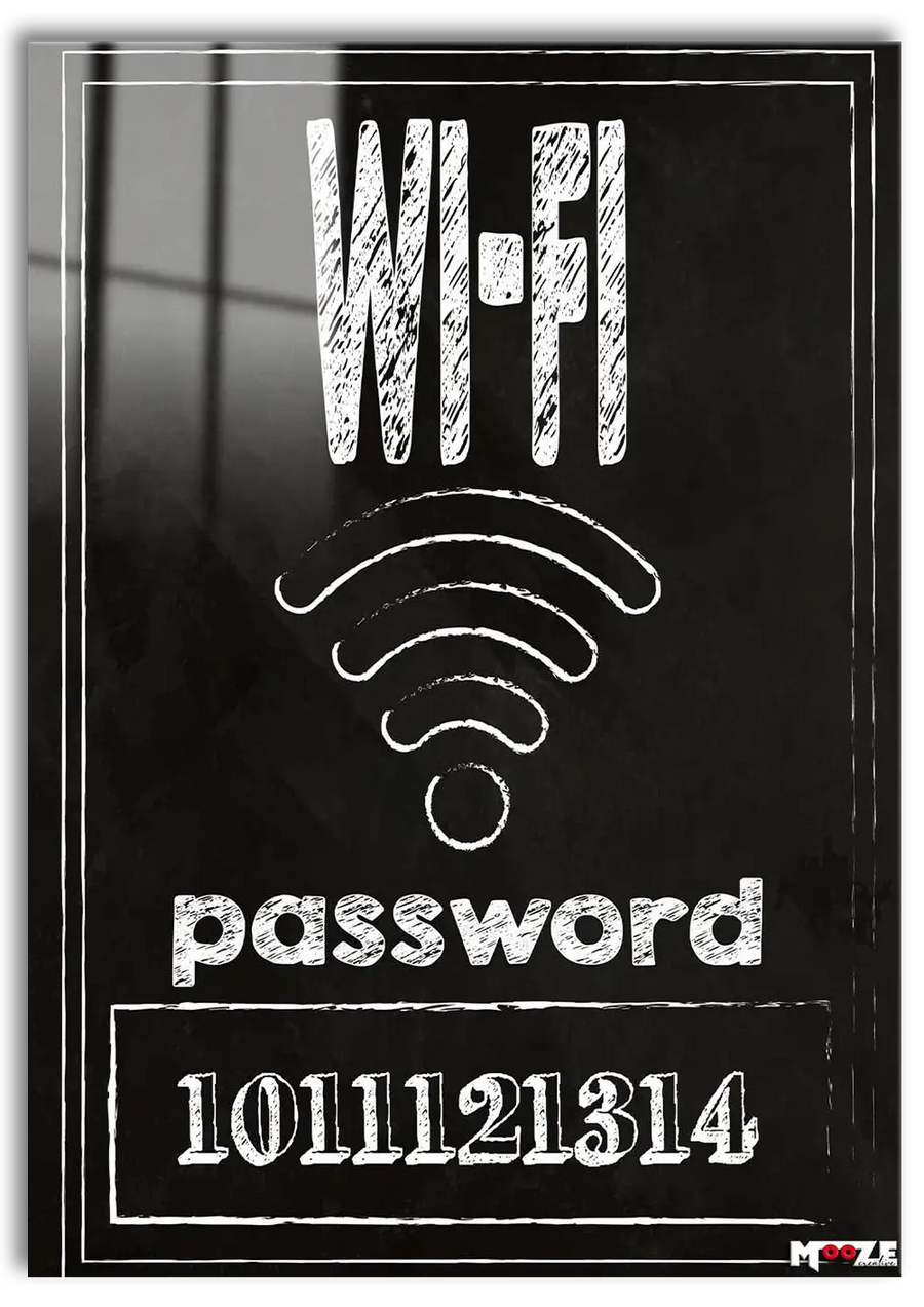 Modern Kafe: Wi-Fi Bilgi Levhası