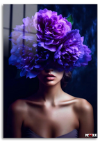 Mor Gizem: Çiçekli Maske Magnet