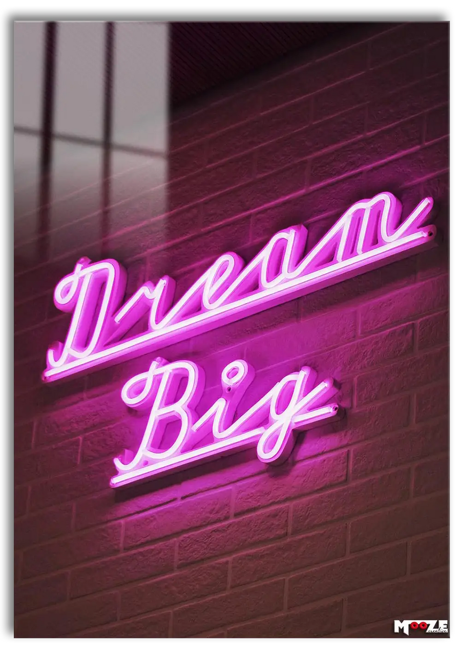 Motivasyon Işığı: Dream Big Neon