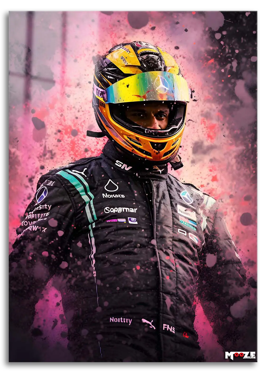 Neon Hız: Hamilton Sanat Magnet