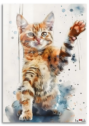 Pati Selamı: Sulu Boya Kedi