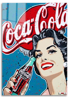 Pop Art Kola: Mutlu Kadın Magnet