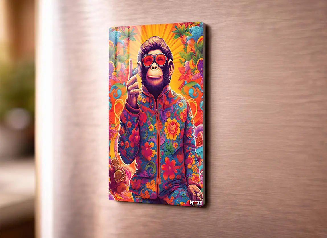 Psikedelik Stil: Çiçekli Ceket Magnet