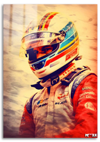 Retro Kask: Sanatsal Eskiz Magnet