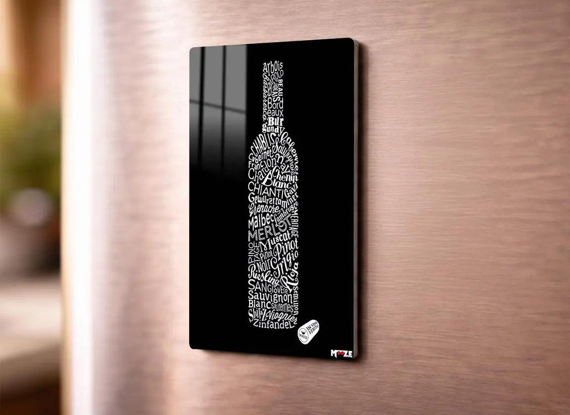 Şarap Kelimeleri: Tipografi Magnet