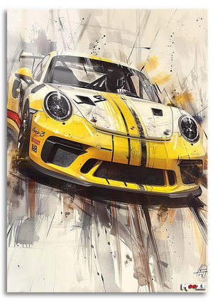 Sarı Yarışçı: Porsche Çizimi