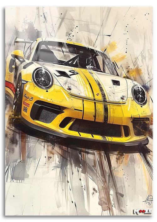 Sarı Yarışçı: Porsche Çizimi