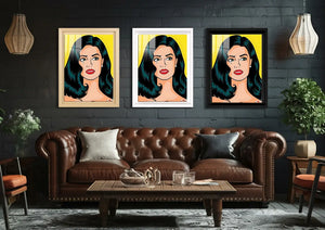 Sarı Zemin: Pop Art Kadın