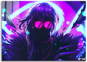 Siber Siluet: Neon Kadın