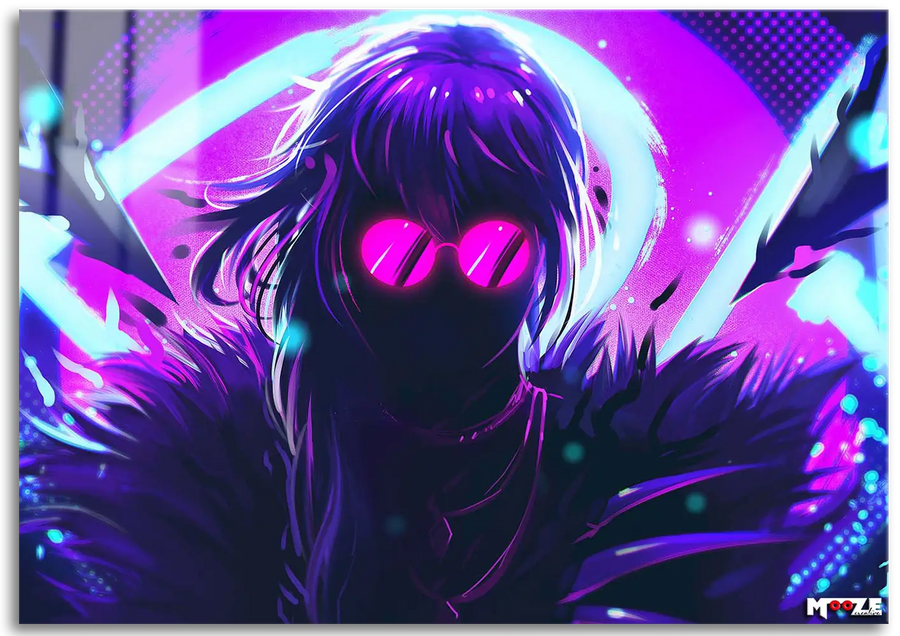 Siber Siluet: Neon Kadın