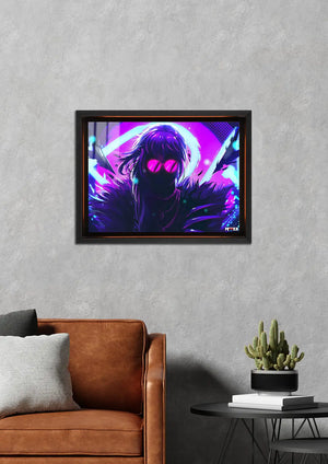 Siber Siluet: Neon Kadın