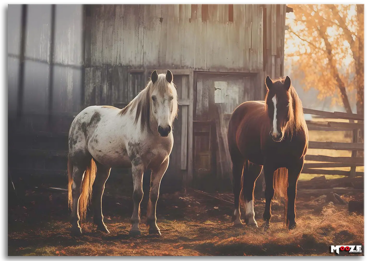 Sonbahar Işığı: Ahır ve Atlar