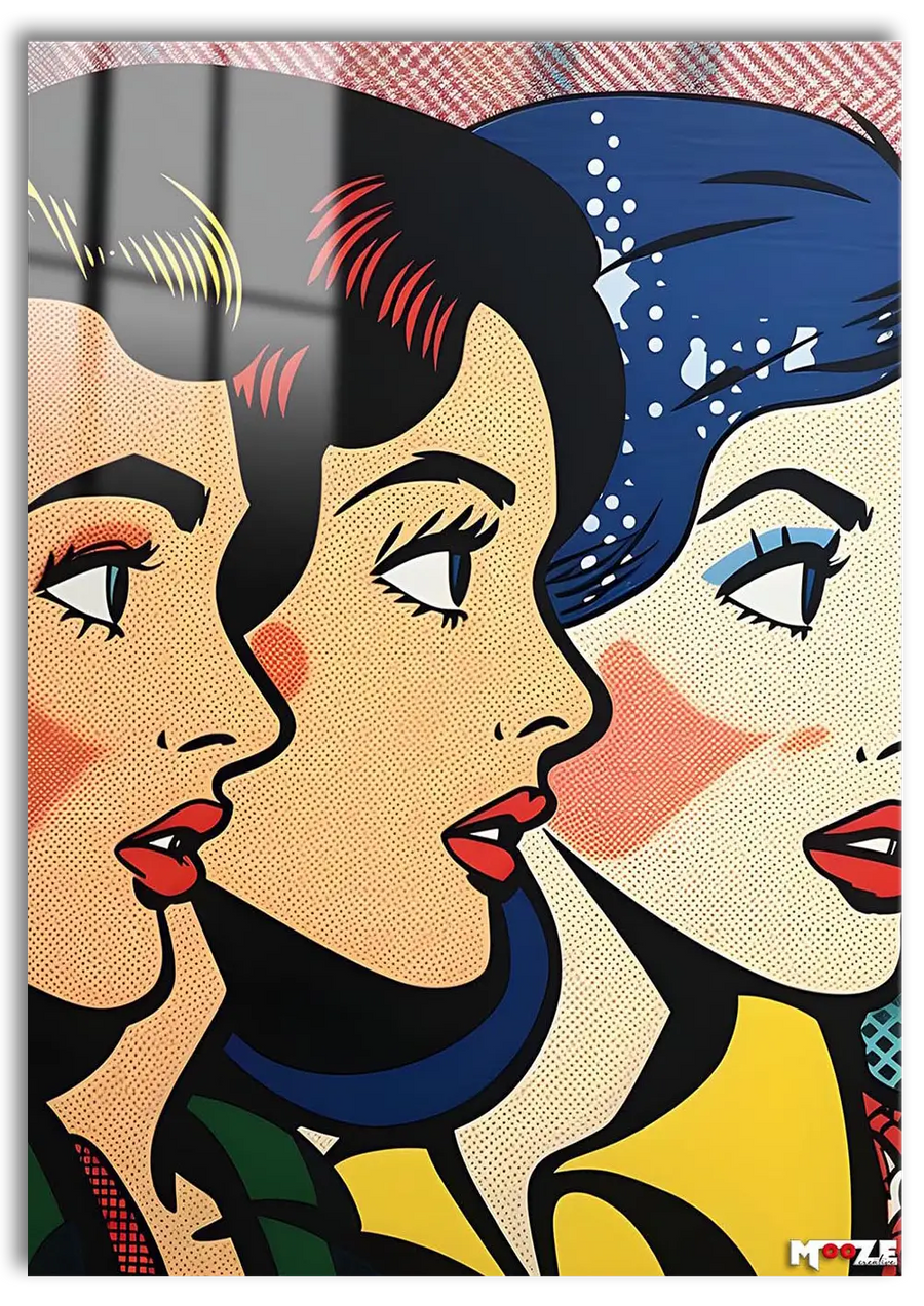 Üç Yüz: Pop Art Kompozisyon