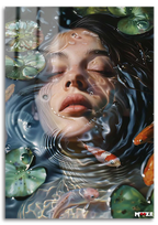 Zen Rüyası: Koi ve Nilüfer Magnet