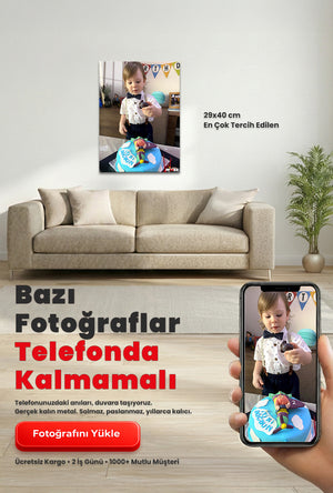 Kişiye Özel Metal Tablo – Ömür Boyu Anıların Duvarınızda