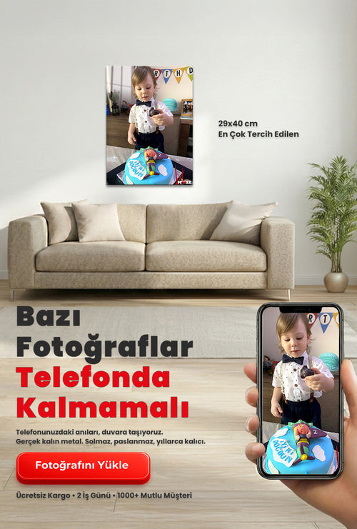 Kişiye Özel Metal Tablo – Ömür Boyu Anıların Duvarınızda