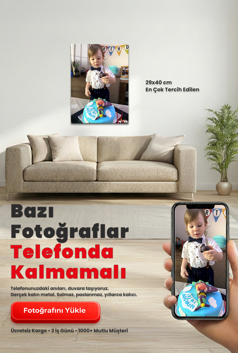 Kişiye Özel Metal Tablo – Ömür Boyu Anıların Duvarınızda
